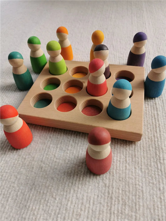 Colour sorting peg dolls