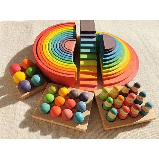 Rainbow Half Circles - add more imagination to your rainbow stacker